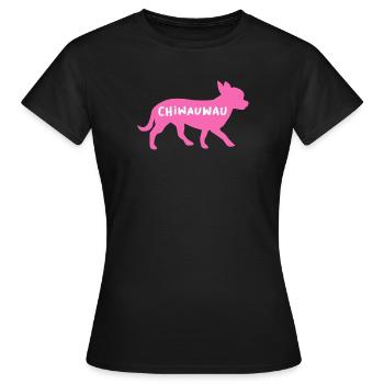 Chihuahua Wauwau Hunde Gassi Tierliebe Hunderasse - Frauen T-Shirt - Schwarz - Vorne - AI Model Female 172 dark (172cm)