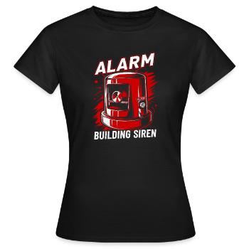 Sirène – Alarme - T-shirt Femme - noir - Devant - AI Model Female 172 dark (172cm)