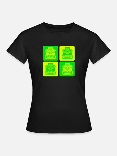 Schreibmaschinen Design - Frauen T-Shirt - Schwarz