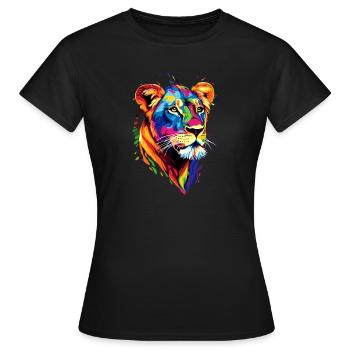 Lionne Lionne Maman Lionne Lionnes Maman Lions sauvages - T-shirt Femme - noir - Devant - AI Model Female 172 dark (172cm)