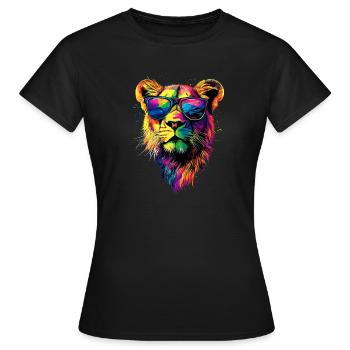 Lionne Lionne Maman Lionne Lionnes Maman Lions sauvages - T-shirt Femme - noir - Devant - AI Model Female 172 dark (172cm)