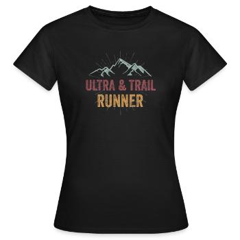 Ultra & Trail Runner - T-shirt Femme - noir - Devant - AI Model Female 172 dark (172cm)
