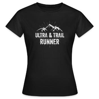 Ultra & Trail Runner - T-shirt Femme - noir - Devant - AI Model Female 172 dark (172cm)