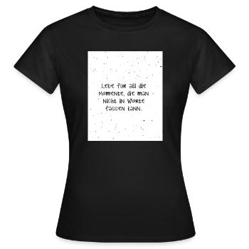 Citations inspirantes dans la conception de l’écriture manuscrite - T-shirt Femme - noir - Devant - AI Model Female 172 dark (172cm)