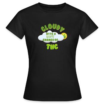 Cloudy THC Celebration Design - Women's T-Shirt - black - Front - AI Model Female 172 dark (172cm)