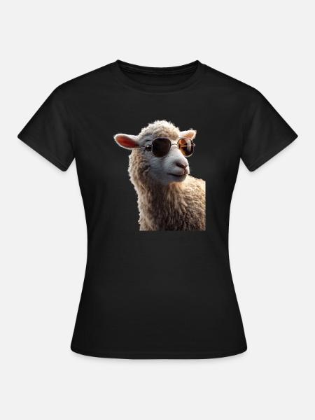 Schaf Lamm Schäfchen Hausschaf Schäfer Süße Schafe - Frauen T-Shirt - Schwarz