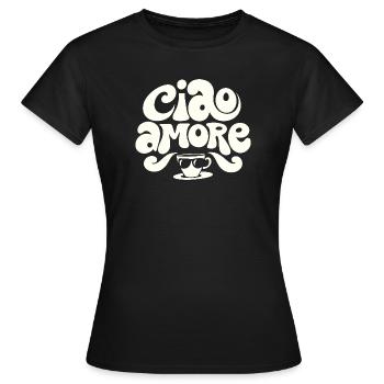 Ciao Amore Cappuccino - T-shirt Femme - noir - Devant - AI Model Female 172 dark (172cm)