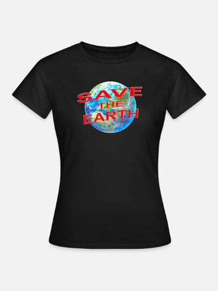 Save the Earth - Frauen T-Shirt - Schwarz