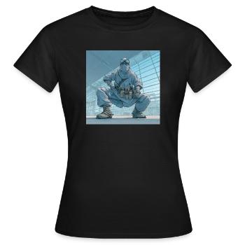 Facility Ninja – Niemand sieht mich, aber alles lä - Frauen T-Shirt - Schwarz - Vorne - AI Model Female 172 dark (172cm)