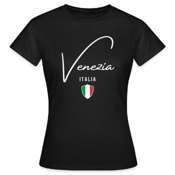 Ich liebe Venedig, Souvenir-Venedig - Frauen T-Shirt - Schwarz - Vorne - AI Model Female 172 dark (172cm)