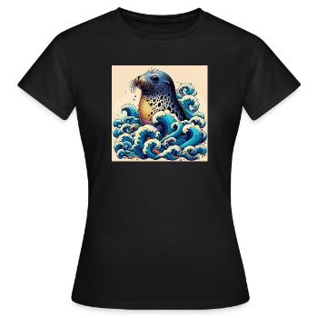 Siegel - Frauen T-Shirt - Schwarz - Vorne - AI Model Female 172 dark (172cm)