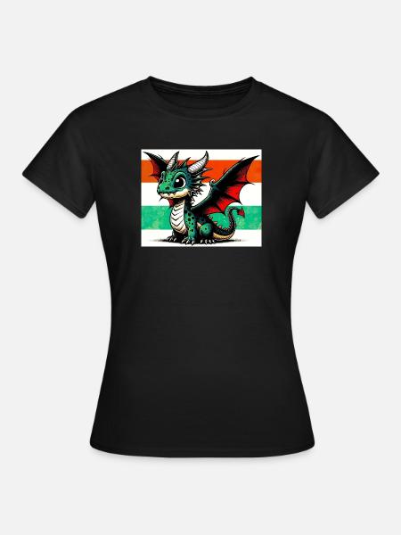 Drache - Frauen T-Shirt - Schwarz