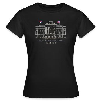 Raleigh, dessin du Capitole de la Caroline du Nord, États-Unis - T-shirt Femme - noir - Devant - AI Model Female 172 dark (172cm)