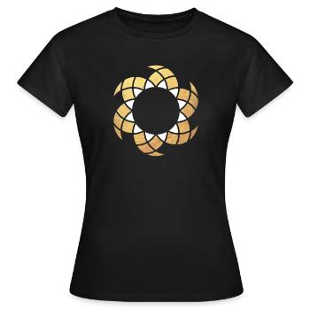 Yoga Soleil Or Ornement Mandala Exclusif Namaste - T-shirt Femme - noir - Devant - AI Model Female 172 dark (172cm)