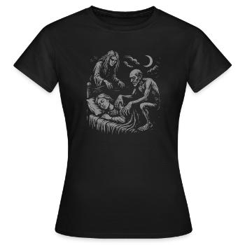 Juments et étrangleurs - Cauchemars fantomatiques - T-shirt Femme - noir - Devant - AI Model Female 172 dark (172cm)