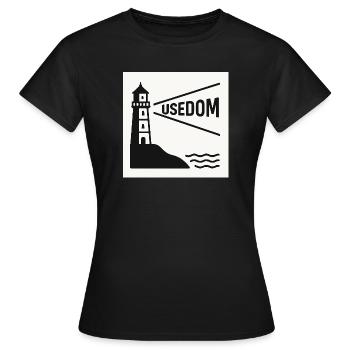 Usedom - Women's T-Shirt - black - Front - AI Model Female 172 dark (172cm)