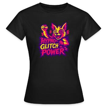 Hypno Glitch Power! - Frauen T-Shirt - Schwarz - Vorne - AI Model Female 172 dark (172cm)
