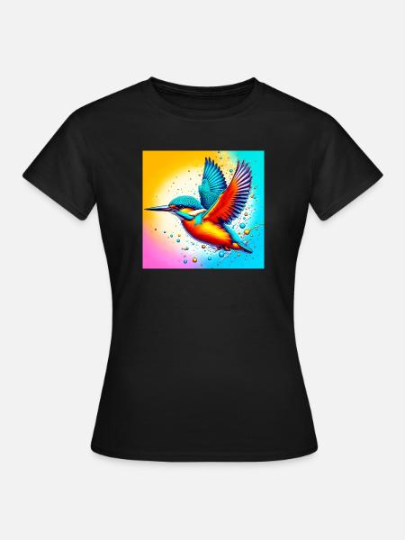 Eisvogel - Frauen T-Shirt - Schwarz