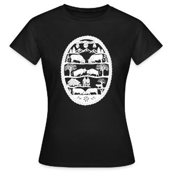 Eringer_1_white - T-shirt Femme - noir - Devant - AI Model Female 172 dark (172cm)