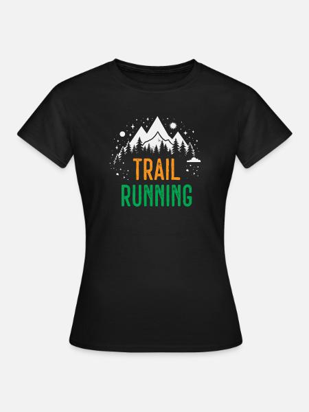 Trailrunning - Frauen T-Shirt - Schwarz