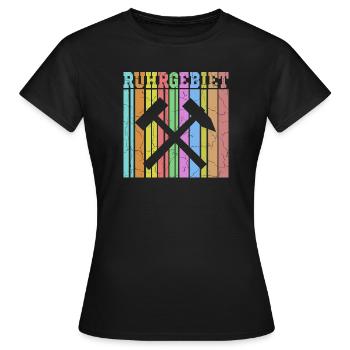 zeche ruhrgebiet - Frauen T-Shirt - Schwarz - Vorne - AI Model Female 172 dark (172cm)