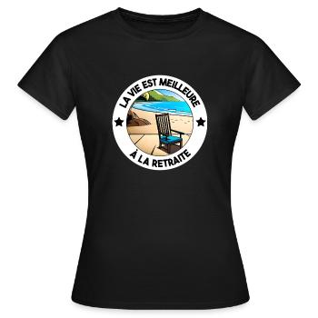 Abschiedsfeier als Abschiedsgeschenk für den Ruhestand - Frauen T-Shirt - Schwarz - Vorne - AI Model Female 172 dark (172cm)