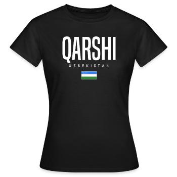Qarshi Ouzbékistan - T-shirt Femme - noir - Devant - AI Model Female 172 dark (172cm)