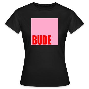 ZUHAUSE WOHNUNG BUDE - Frauen T-Shirt - Schwarz - Vorne - AI Model Female 172 dark (172cm)