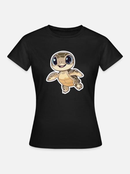 Schildkröte - Frauen T-Shirt - Schwarz