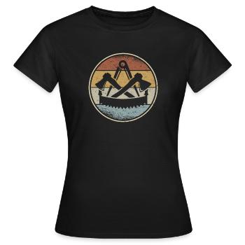 Carpenter's guild sign carpenter craft guild - Women's T-Shirt - black - Front - AI Model Female 172 dark (172cm)