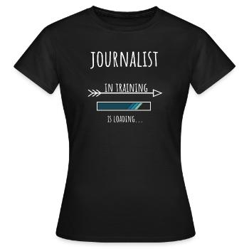 Journaliste Don Profession Éducation - T-shirt Femme - noir - Devant - AI Model Female 172 dark (172cm)