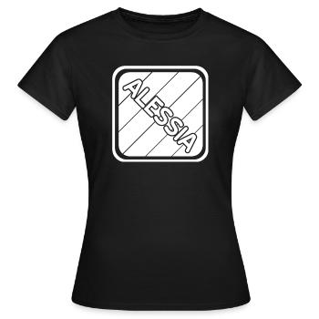 Maedchenname Alessia - Frauen T-Shirt - Schwarz - Vorne - AI Model Female 172 dark (172cm)