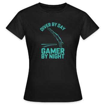 Kunstspringen Turmspringer Sprungbrett - Frauen T-Shirt - Schwarz - Vorne - AI Model Female 172 dark (172cm)