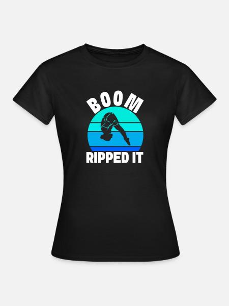 Kunstspringen Turmspringer Sprungbrett - Frauen T-Shirt - Schwarz