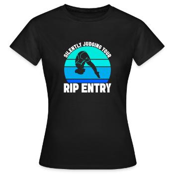 Kunstspringen Turmspringer Sprungbrett - Frauen T-Shirt - Schwarz - Vorne - AI Model Female 172 dark (172cm)