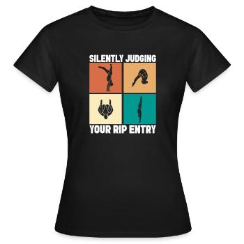 Kunstspringen Turmspringer Sprungbrett - Frauen T-Shirt - Schwarz - Vorne - AI Model Female 172 dark (172cm)