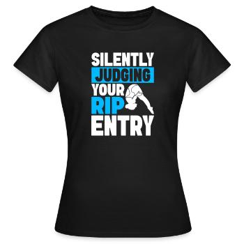 Kunstspringen Turmspringer Sprungbrett - Frauen T-Shirt - Schwarz - Vorne - AI Model Female 172 dark (172cm)