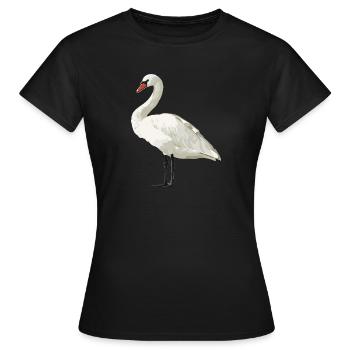 Schwäne Schwan - Frauen T-Shirt - Schwarz - Vorne - AI Model Female 172 dark (172cm)