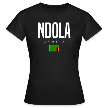 Ndola Sambia - Frauen T-Shirt - Schwarz - Vorne - AI Model Female 172 dark (172cm)