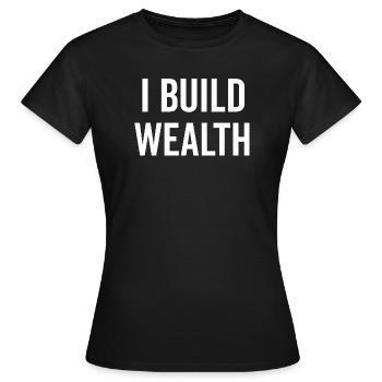 Je construis de la richesse - T-shirt Femme - noir - Devant - AI Model Female 172 dark (172cm)
