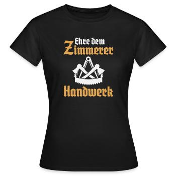 Insigne de la guilde des charpentiers - T-shirt Femme - noir - Devant - AI Model Female 172 dark (172cm)