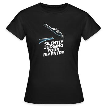 Kunstspringen Turmspringer Sprungbrett - Frauen T-Shirt - Schwarz - Vorne - AI Model Female 172 dark (172cm)