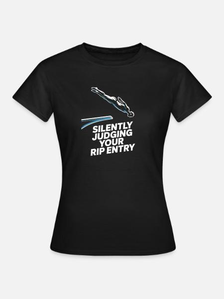 Kunstspringen Turmspringer Sprungbrett - Frauen T-Shirt - Schwarz