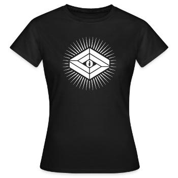 cat eye - Women's T-Shirt - black - Front - AI Model Female 172 dark (172cm)