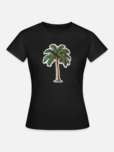Palme - Frauen T-Shirt - Schwarz