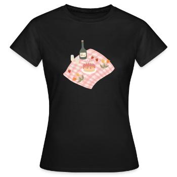 Feier Picknick Party Design - Frauen T-Shirt - Schwarz - Vorne - AI Model Female 172 dark (172cm)