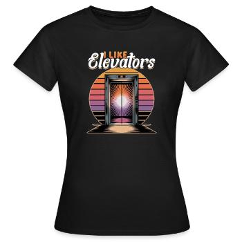 Elevator toddler & kids - Women's T-Shirt - black - Front - AI Model Female 172 dark (172cm)