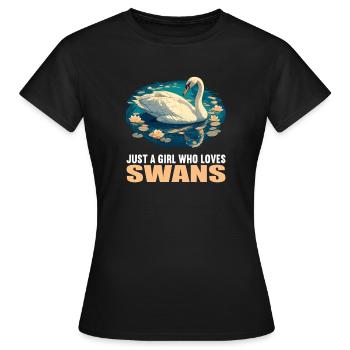Swans Swan - Women's T-Shirt - black - Front - AI Model Female 172 dark (172cm)