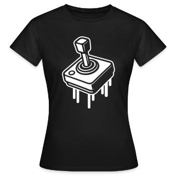 Retro Gamer Symbol - Frauen T-Shirt - Schwarz - Vorne - AI Model Female 172 dark (172cm)