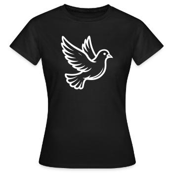 Colombe de la Paix Colombe - T-shirt Femme - noir - Devant - AI Model Female 172 dark (172cm)